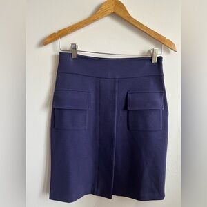 Diane Von Furstenberg Purple Wool & Silk Front Pocket Skirt size 4